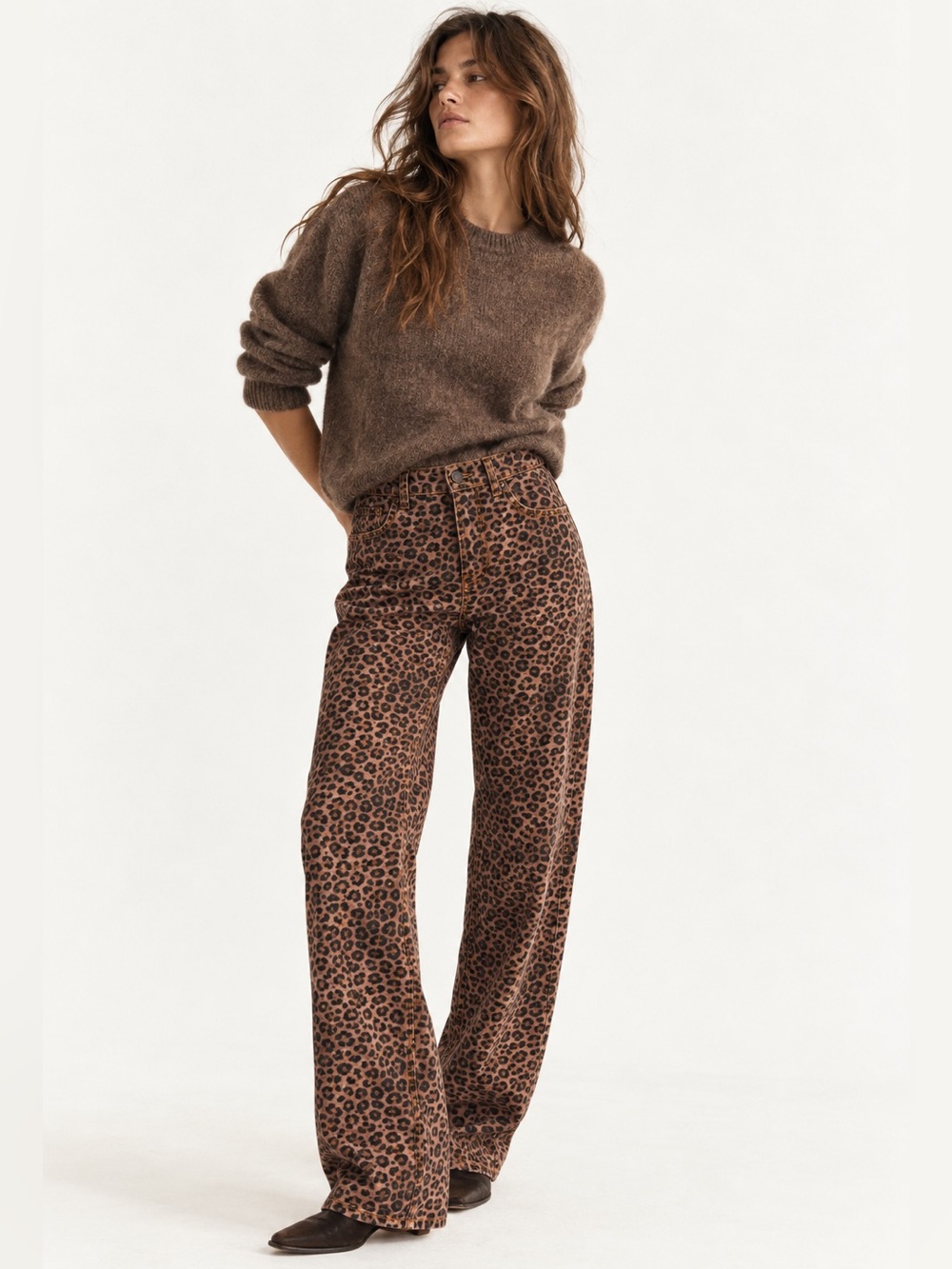 NWT Zara Leopard Print Balloon Fit Pants